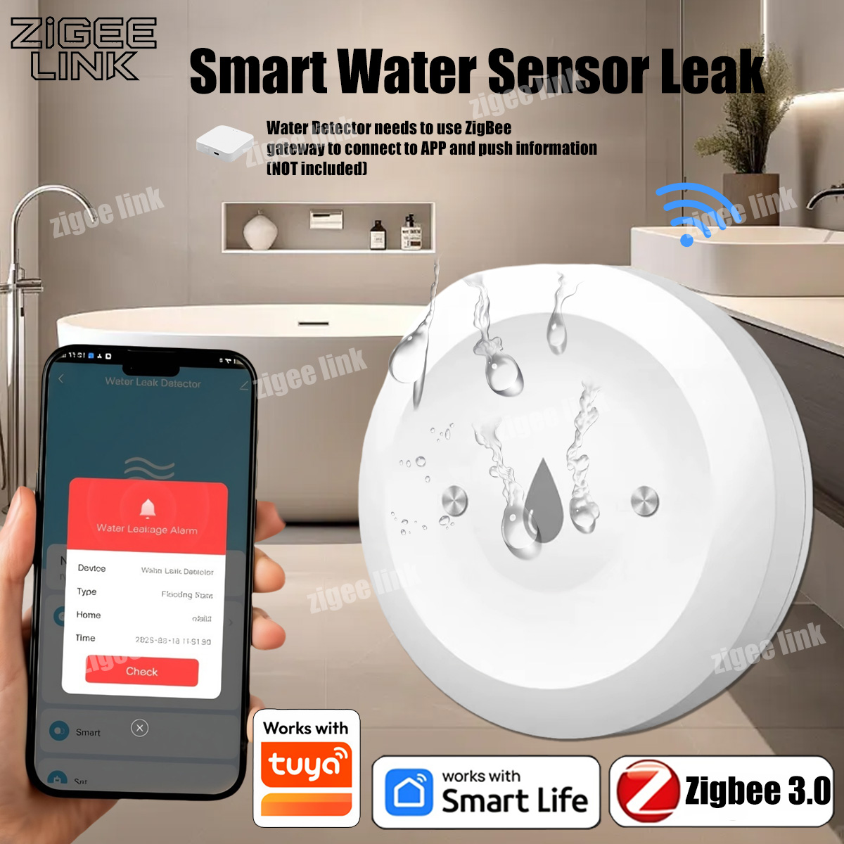 Kitchen Appliances Video - Tuya ZigBee 3.0용 스마트 누수 센서