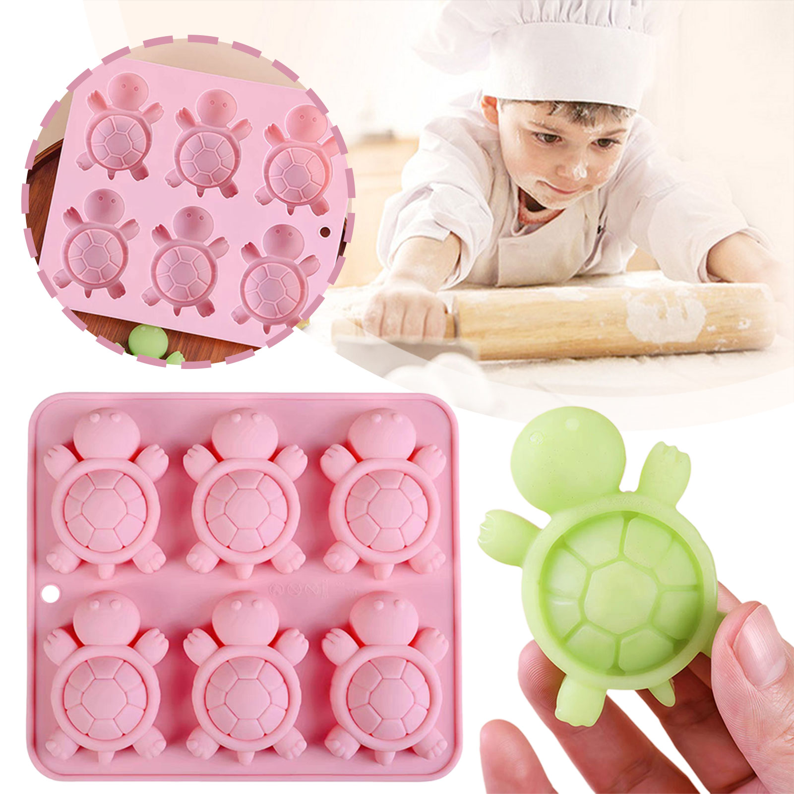 Kitchen Appliances For Baking - 거북이 아이스 트레이 3D 거북이 바다