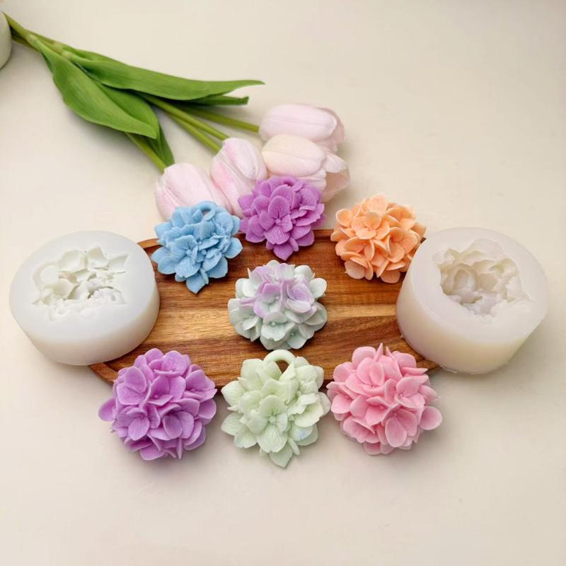 Kitchen Appliances For Baking - ● 수국 꽃 실리콘 몰드 DIY