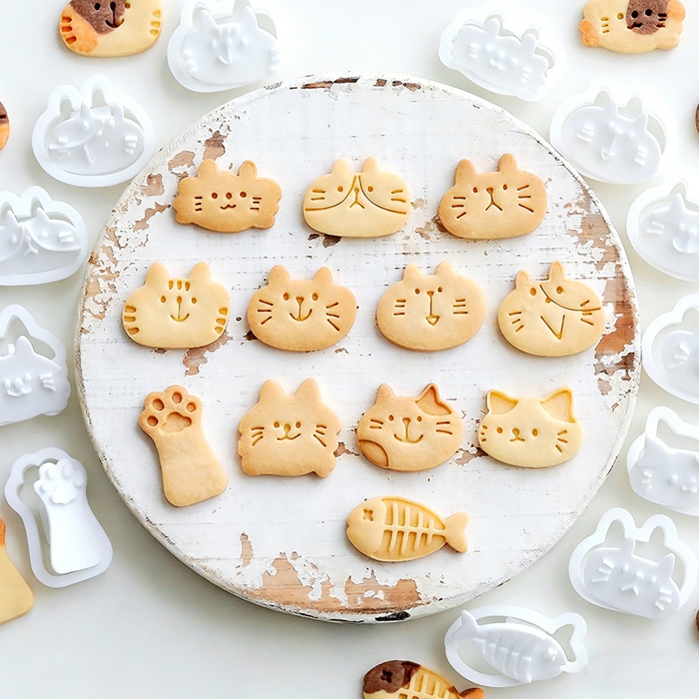 Kitchen Appliances For Baking - 귀여운 새끼 고양이 DIY 스탬프 쿠키