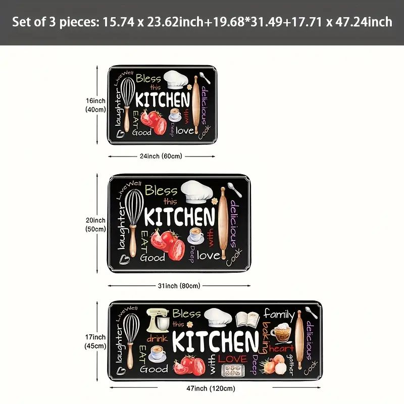 VIKAMA 2/3피스 주방 가전 바닥 매트 미끄럼 방 - Kitchen Appliances Made In Usa 리뷰 및 가격