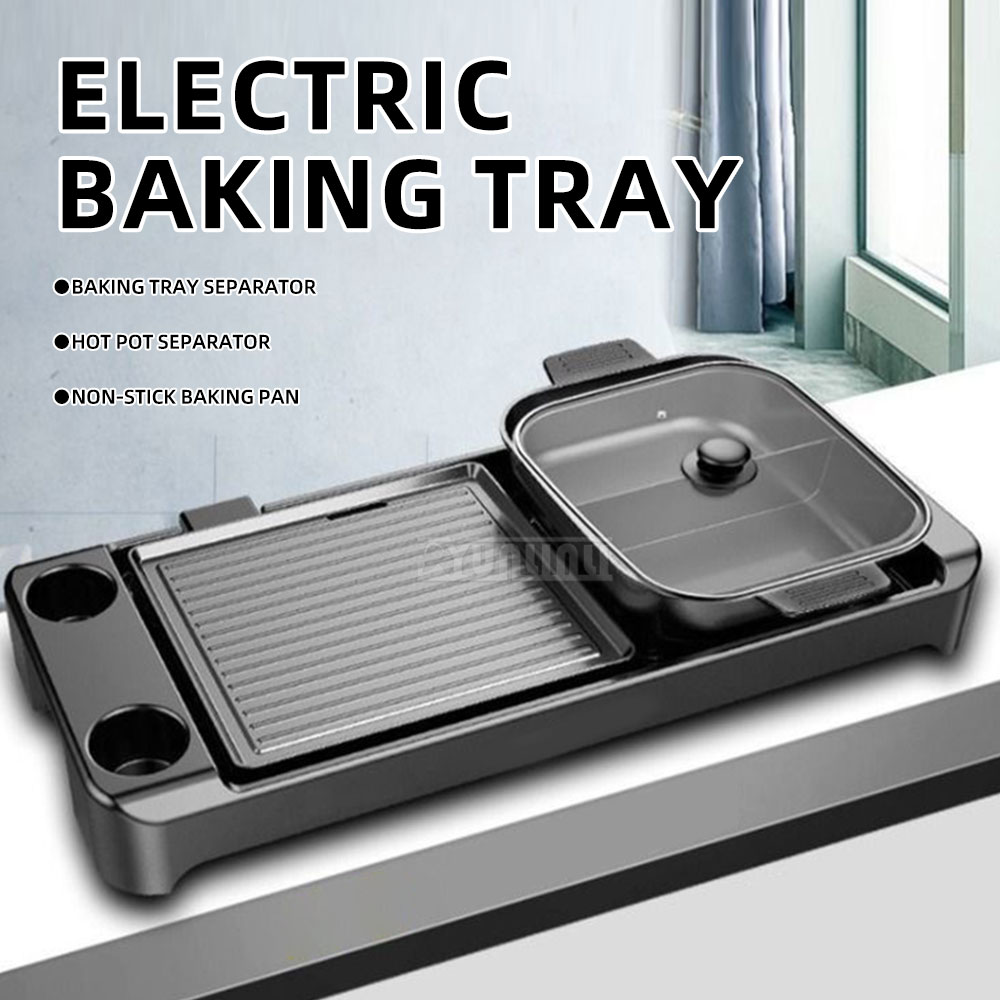 전기 바베큐 핫팟 스토브 이중 맛 조리 냄비 베이킹 플 - Kitchen Appliances For Baking 리뷰 및 가격
