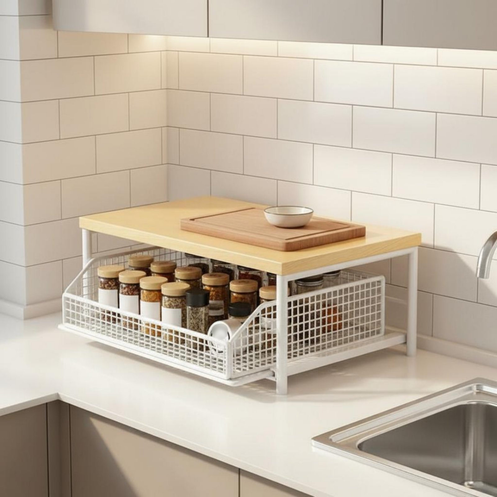 2단 주방 카운터 랙 공간 절약형 조리대 가전제품 거치 - Kitchen Appliances Usa 리뷰 및 가격
