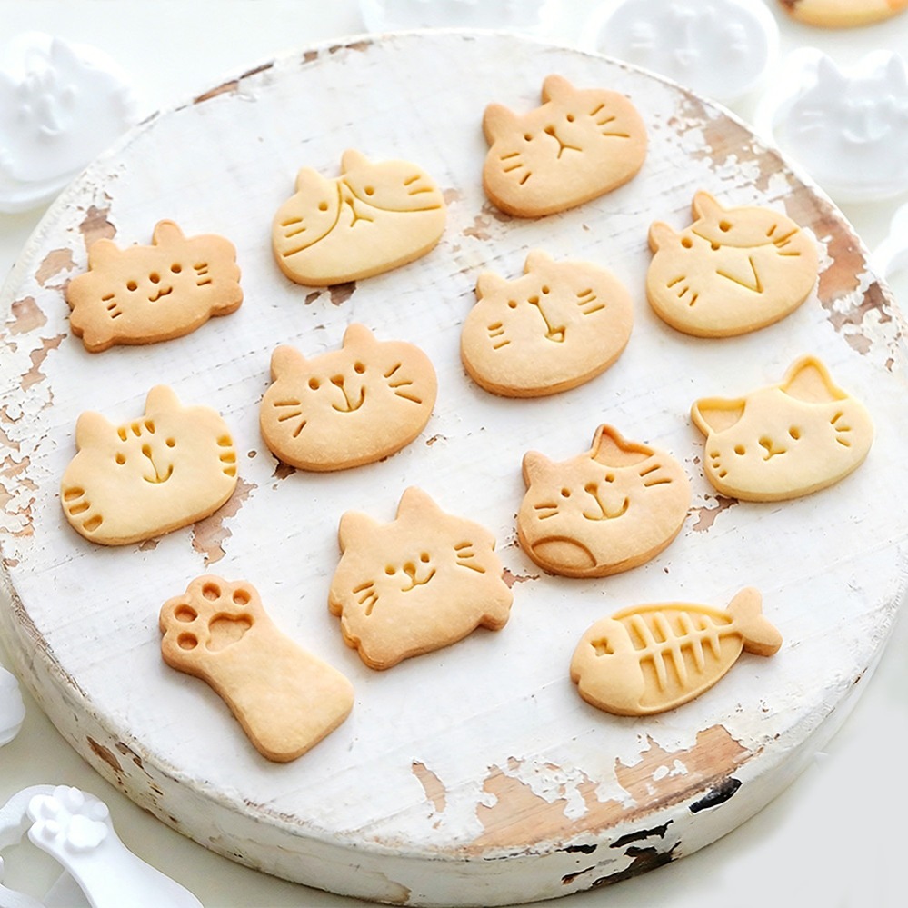 귀여운 새끼 고양이 DIY 스탬프 쿠키 커터 베이킹 몰 - Kitchen Appliances For Baking 리뷰 및 가격