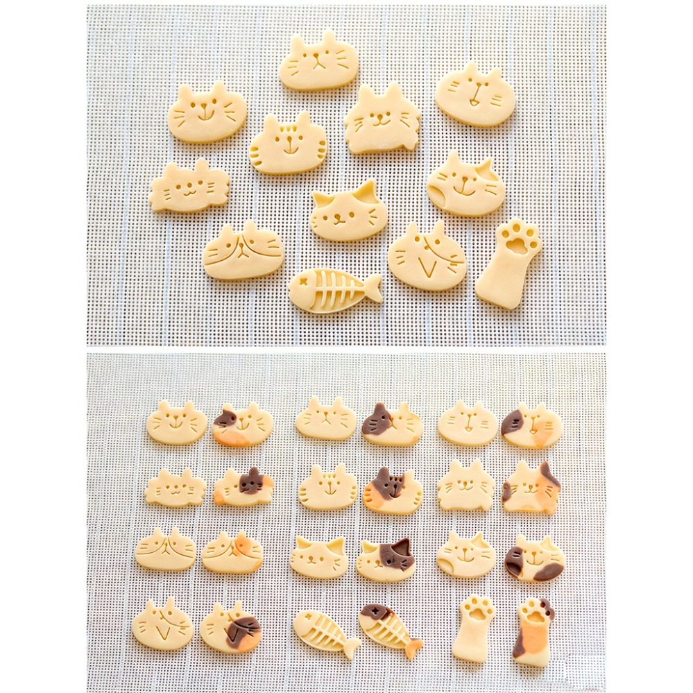 귀여운 새끼 고양이 DIY 스탬프 쿠키 커터 베이킹 몰 - Kitchen Appliances For Baking 리뷰 및 가격