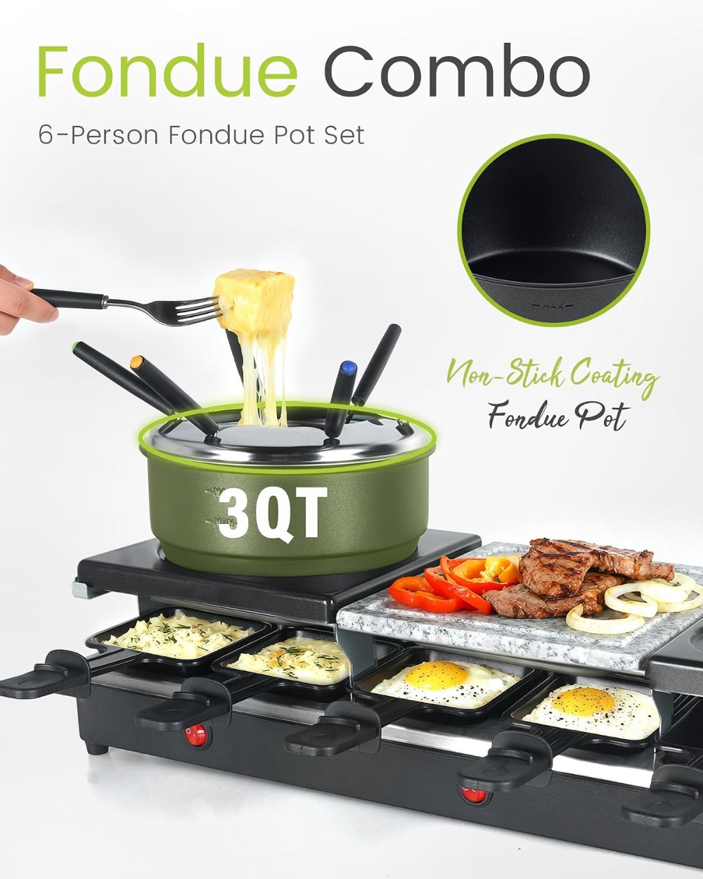 라클렛 테이블 그릴 - 실내용 전기 그리들, 논스틱 초 - Raclette Grill Table 리뷰 및 가격